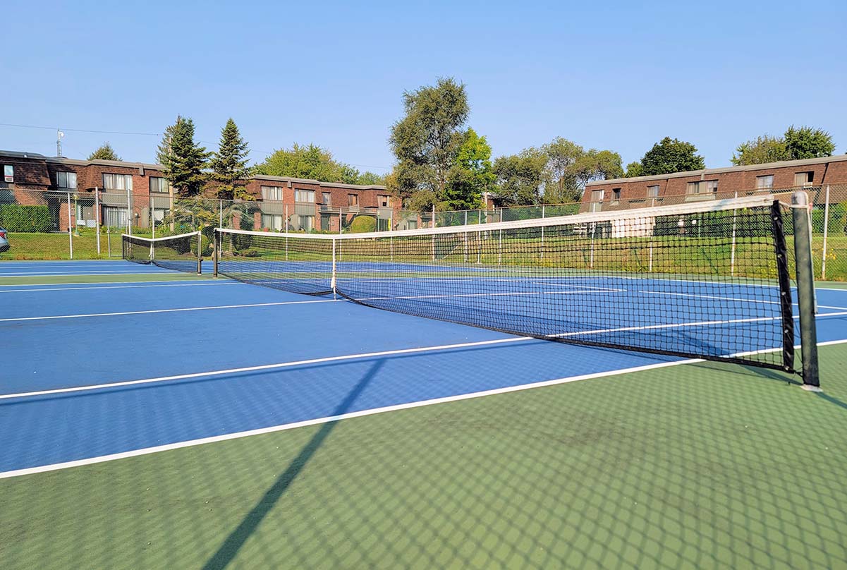 The tennis courts